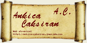 Ankica Čakširan vizit kartica